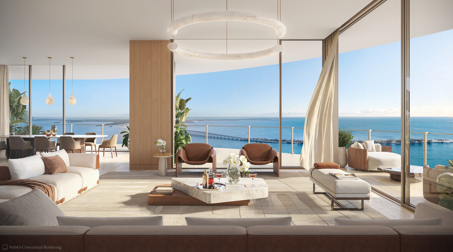 Residence interior at 619 Brickell