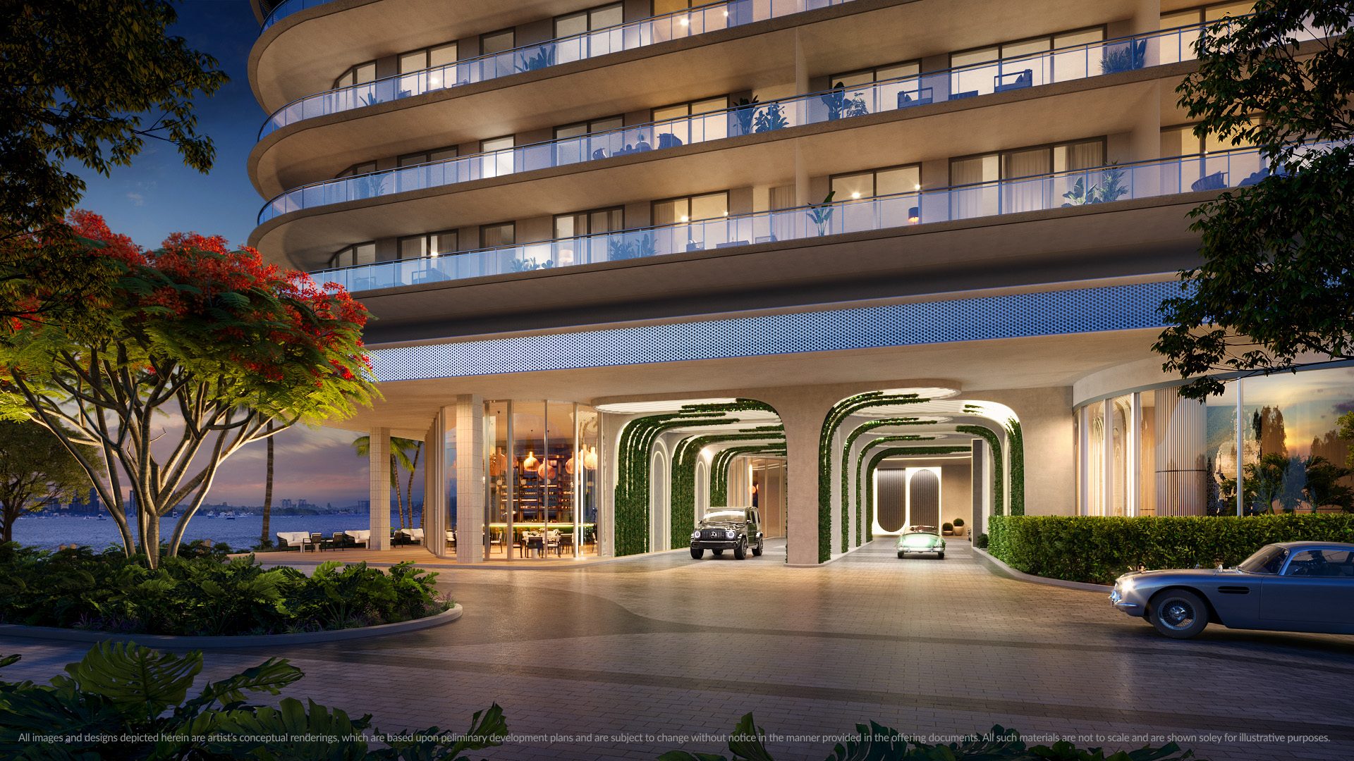 Continuum Club & Residences waterfront arrival