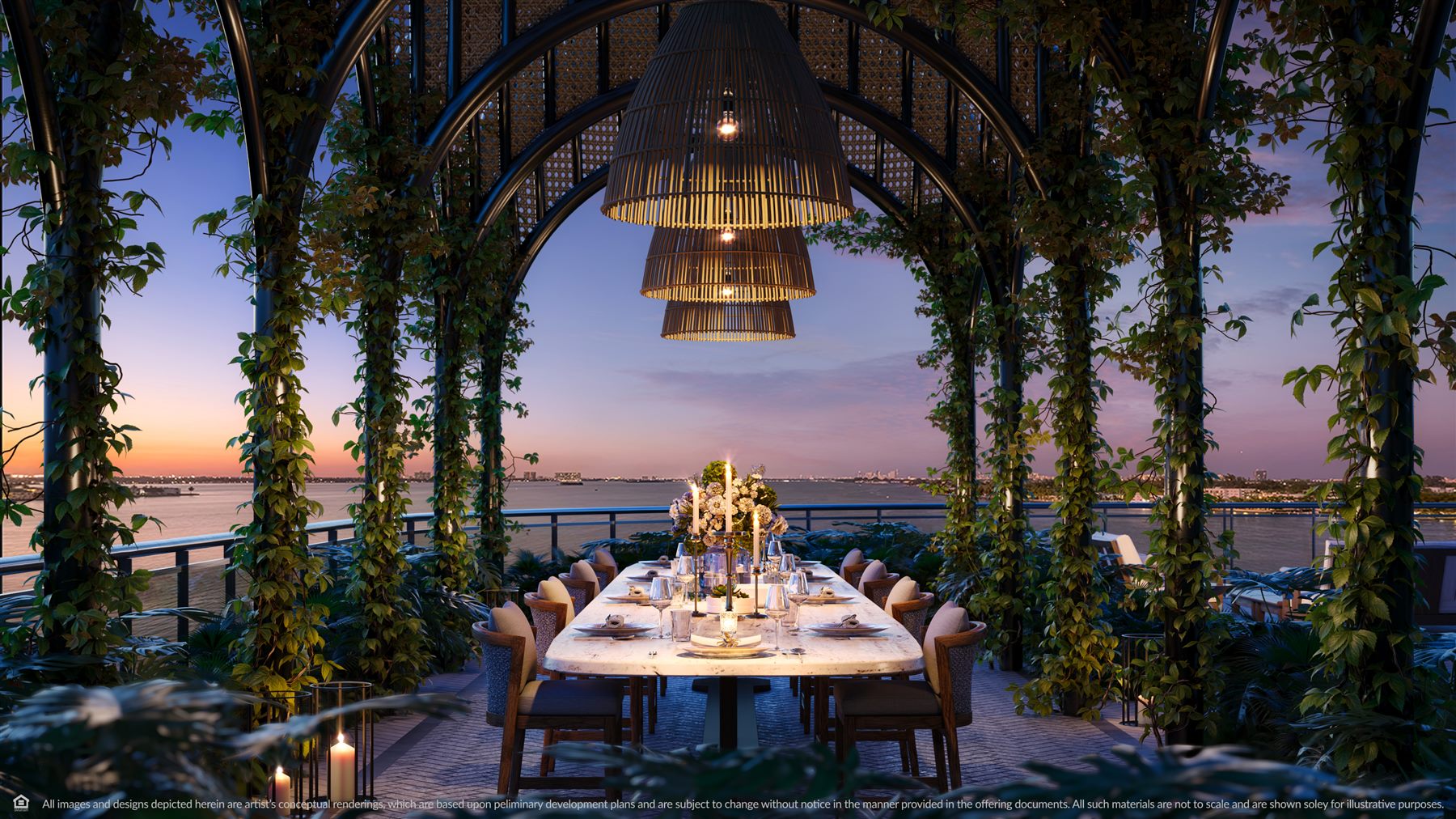 Outdoor dining pavilion